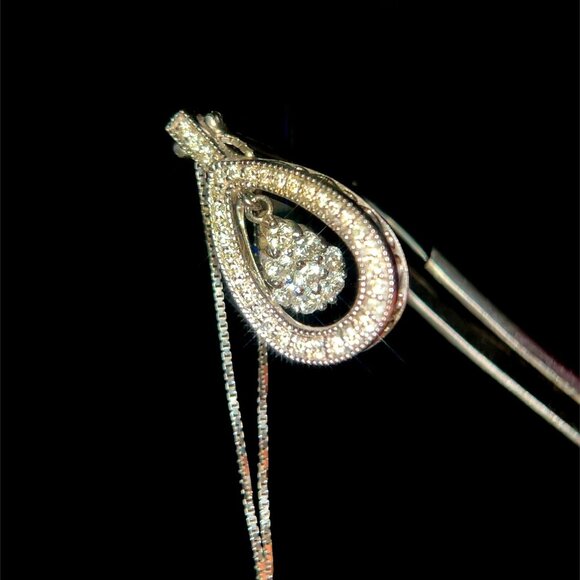 14K Gold Rhythm of Love Diamond Pendant Necklace - Picture 5 of 11